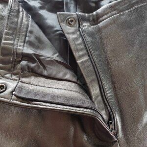 Danier Y2K Womens Lambskin Leather Pants, low waisted, mild flare, size 8